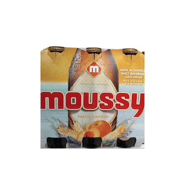 Moussy Non-Alcoholic Malt Beverage Peach 6 x 330ml