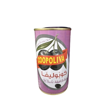 Coopoliva Whole Black Olive 350g