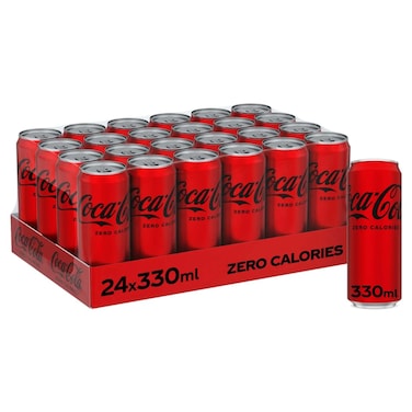 Coca Cola Zero Soft Drink 24x330ml
