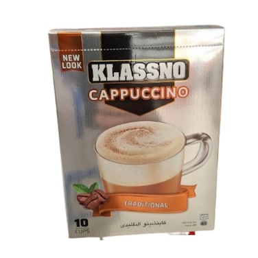 Klassno Cappuccino Coffee Traditional 20g pack of 10