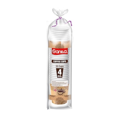 Sanita Coffee Cups 4oz 50 cups
