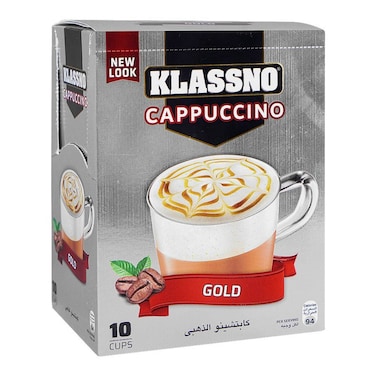 Klassno Cappuccino Coffee Gold 20g pack of 10