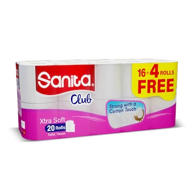 Sanita Club Xtra Soft Toilet Tissue 20 rolls