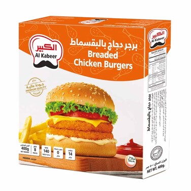 Al Kabeer Breaded Chicken Burger 400 Gram