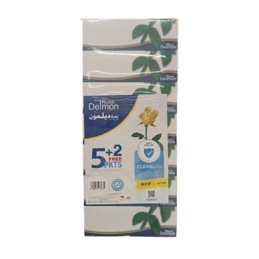Delmon Rose Soft Facial Tissues 7x150 sheets