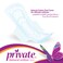 Private Natural Cotton Feel Maxi Pocket 24 Feminine Pads with Wings Night 3D Fit Core