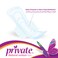 Private Natural Cotton Feel Maxi Pocket 24 Feminine Pads with Wings Night 3D Fit Core