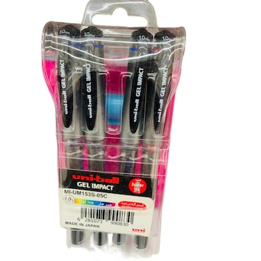 Uniball Gel Impact Broad Roller Ball pen 5 Pieces