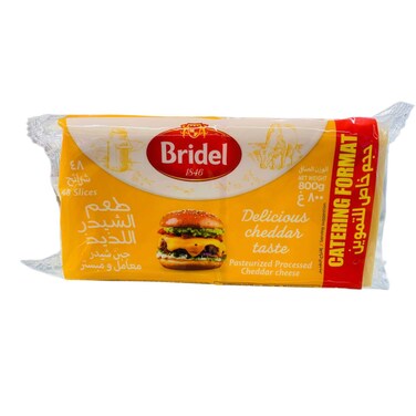 Bridel Cheddar Cheese Slices 800g