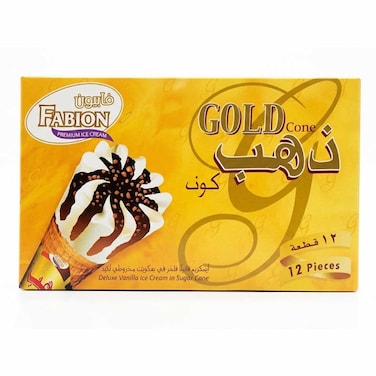 Fabion Gold Cone Ice Cream 120 Ml Pack Of 12