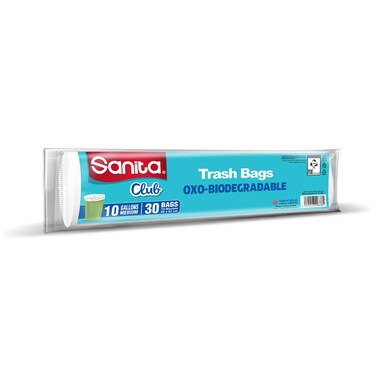 Sanita Club Trash Bags OXO Biodegradable 10 gallons Medium 30 bags 65x52cm
