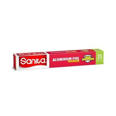 Sanita Aluminum Foil Premium High Thickness 25 square feet 30cm x 7.62 m