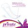Private Natural Cotton Feel Extra Thin 16 Feminine Pads with Wings Super Economy Pack