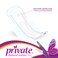 Private Natural Cotton Feel Extra Thin 16 Feminine Pads with Wings Super Economy Pack