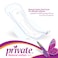 Private Natural Cotton Feel Extra Thin 18 Feminine Pads with Wings Economy Pack