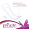 Private Natural Cotton Feel Extra Thin 18 Feminine Pads with Wings Economy Pack