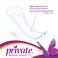 Private Natural Cotton Feel Extra Thin 18 Feminine Pads with Wings Economy Pack