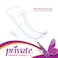Private Natural Cotton Feel Extra Thin 18 Feminine Pads with Wings Economy Pack