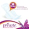 Private Natural Cotton Feel Extra Thin 7 Feminine Pads with Wings Night