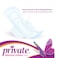 Private Natural Cotton Feel Extra Thin 7 Feminine Pads with Wings Night