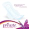 Private Natural Cotton Feel Extra Thin 7 Feminine Pads with Wings Night