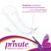 Private Natural Cotton Feel Extra Thin 14 Feminine Pads with Wings Night Economy Pack
