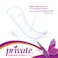 Private Natural Cotton Feel Extra Thin 14 Feminine Pads with Wings Night Economy Pack