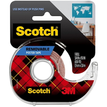 3M Scotch Removable Poster Tape 1.9cmx3.8m