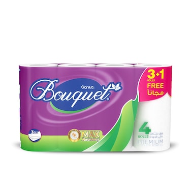Sanita Bouquet Premium Kitchen Towel 4 Rolls x 3 ply