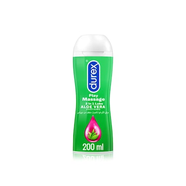 Durex Play Massage 2 in 1 Lubricant Gel, Soothing Aloe Vera- 200ml