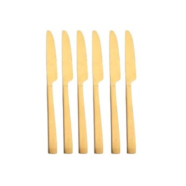 Elegant Gold Table Knife 6 Pieces