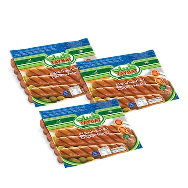 Tayebet Chicken Franks 340gr &times; 3 Pieces