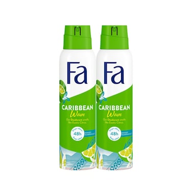 FA Carribbean Wave Deodorant Spray 2x150ml
