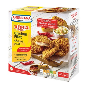 Americana Zingz Hot and Crunchy Chicken Fillets 420g