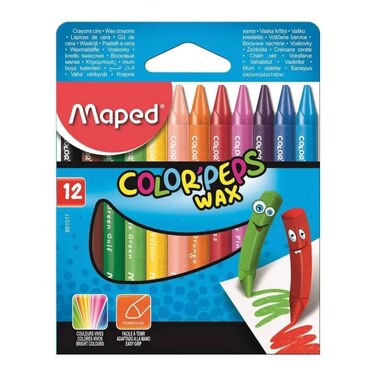 Maped Peps Wax Crayons Maxi 12 Color