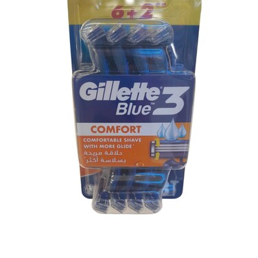 Gillette Blue III Comfort 6 + 2 Free