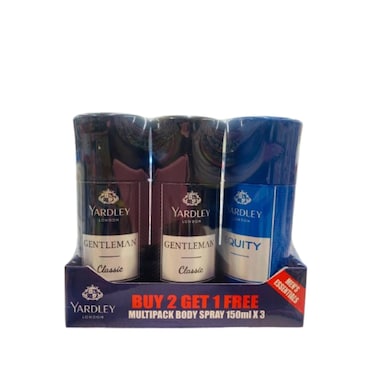 Yardley Body Spray Assorted 3 x 150 ml