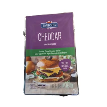 Emborg Cheddar Cheese Slices 150g