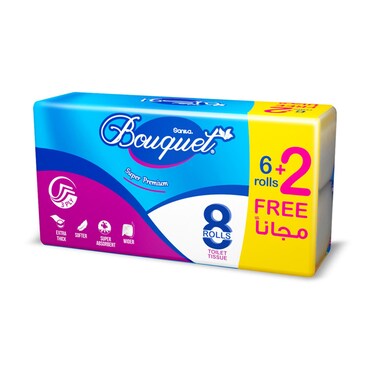 Sanita Bouquet Super Premium Toilet Tissue 8 rolls x 3 ply
