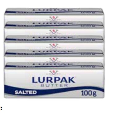 Lurpak Salted Butter 5 X 100 gr
