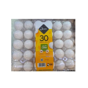 Jenan White Eggs Large 30 pieces