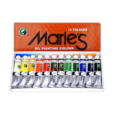 Maries Oil Colour Set 12 Pieces 12 ML