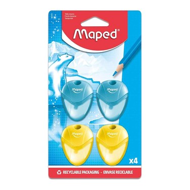 Maped Sharpener 1 Hole Igloo 4 Pieces