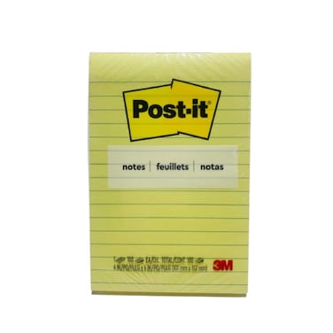 3M Post it Pad Ruled 101 mm x 152 mm