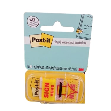 3M Post It Flags 50sheetsx25.4mmx43.2mm