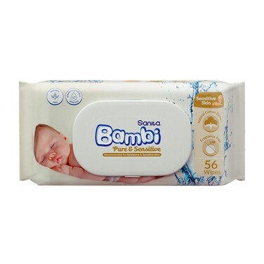 Sanita Bambi Pure and Sensitive 56 wipes