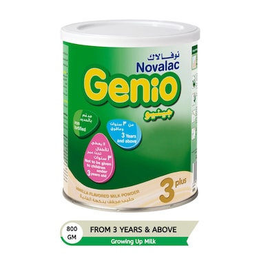Novalac Genio 3 Plus Vanilla Flavored Milk Powder, 3 years and above, 800g
