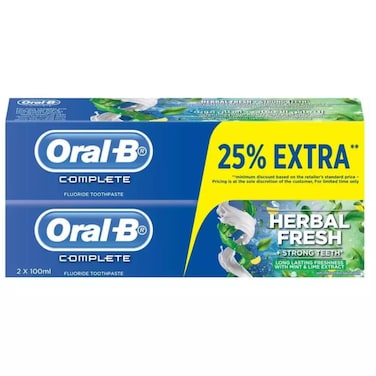 Oral B Complete Herbal Fresh Toothpaste 2x100ml