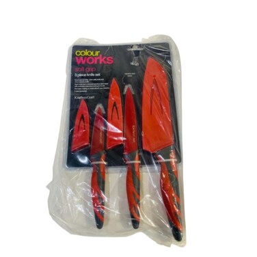 Kcraft Knife Set Red 3 Pieces
