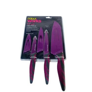 Kcraft Knife Set Purple Set 3 Pieces